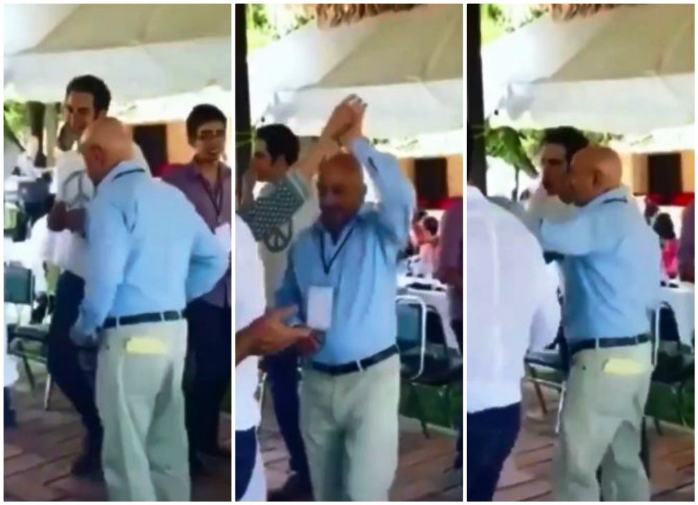 La canción noventera de Mike Laure puso a bailar al ex presidente y su familia. (Twitter)