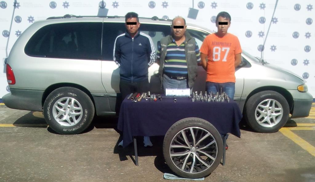 Tres hombres fueron detenidos por robo de autopartes en la colonia Aquiles Serdán (Especial)