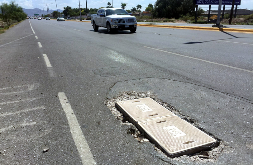 Está entre los kilómetros uno y dos, a la altura de la colonia El Fresno. (Christian Sánchez)