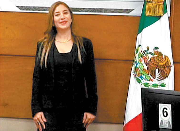 La legisladora perredista en el Palacio de San Lázaro. (Especial)
