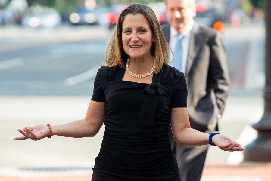 La ministra canadiense, Chrystia Freeland. (Foto: AFP)