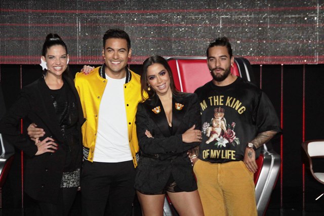 Natalia Jiménez, Carlos Rivera, Lele Pons y Maluma (Alfonso Manzano)