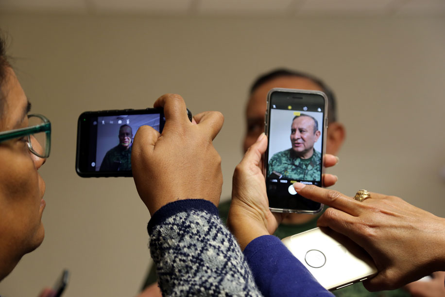 El General Arturo Coronel Flores, admite que deja una región tranquila aunque con trabajo por hacer. (Martín Piña)