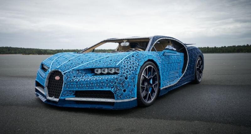 El Bugatti Chiron de Lego fue construido con un millón de piezas. (Lego)