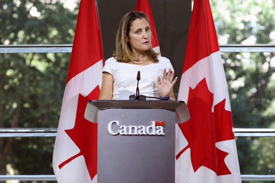 La canciller canadiense, Chrystia Freelland. (Foto: Reuters)
