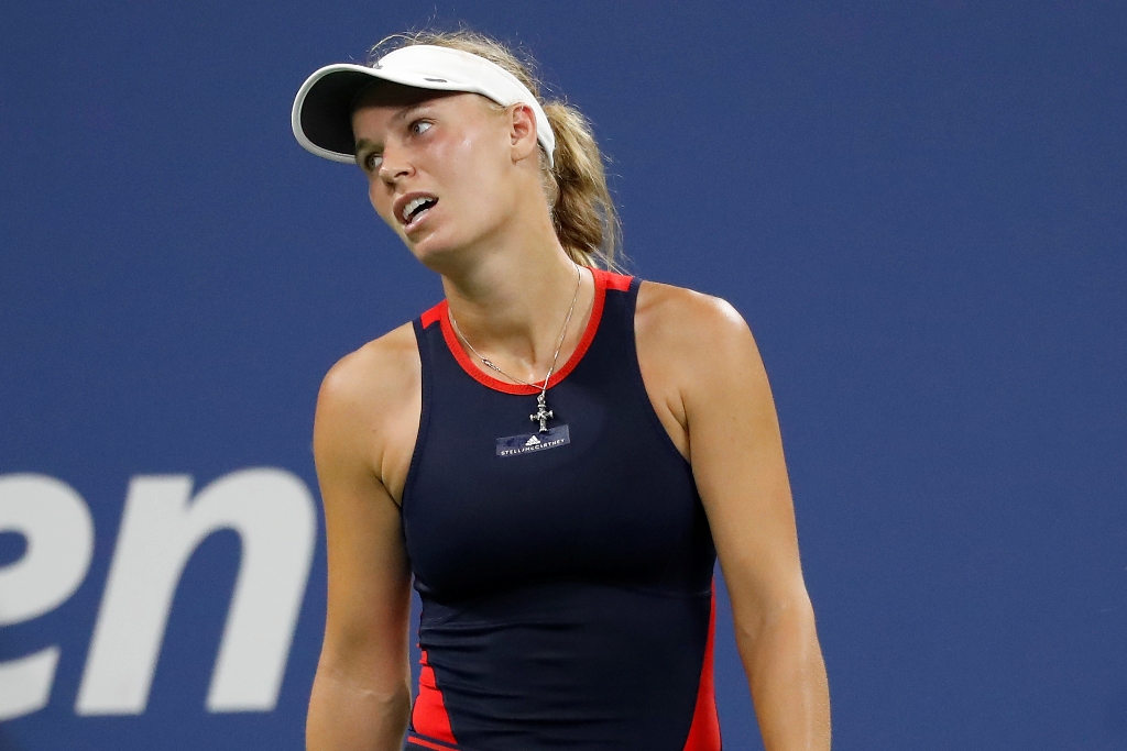 Caroline Wozniacki al quedar eliminada en la segunda ronda del Us Open. (Reuters)