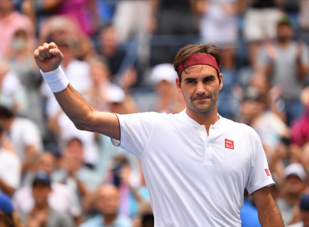 Roger Federer después de vencer al francés  Benoit Paire en la segunda ronda del Us Open. (Reuters)