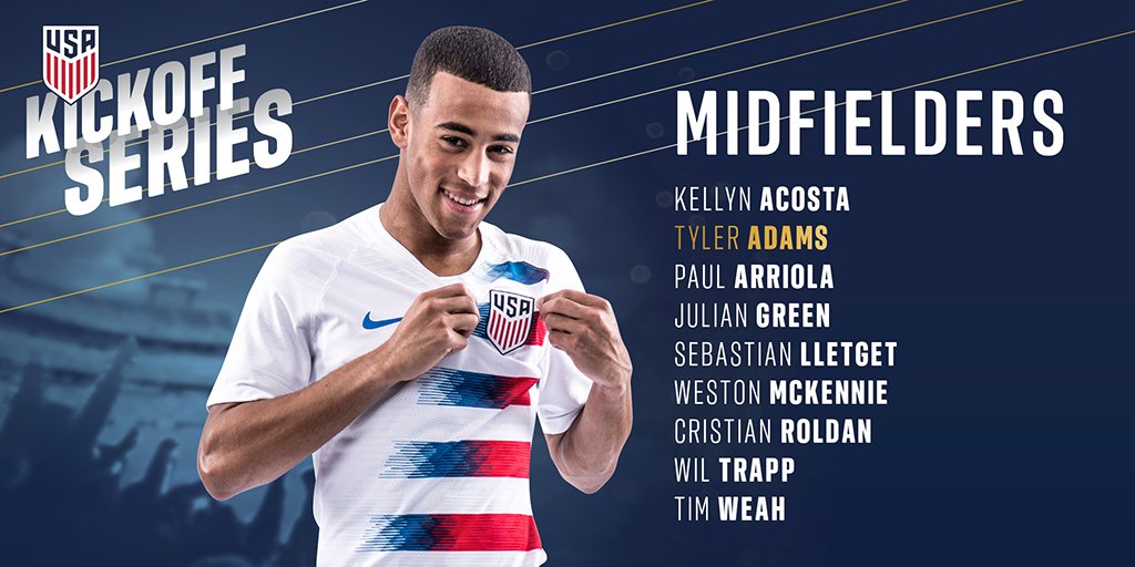 Estados Unidos dio a conocer su convocatoria para duelos amistosos ante México y Brasil (Twitter @ussoccer_mnt)