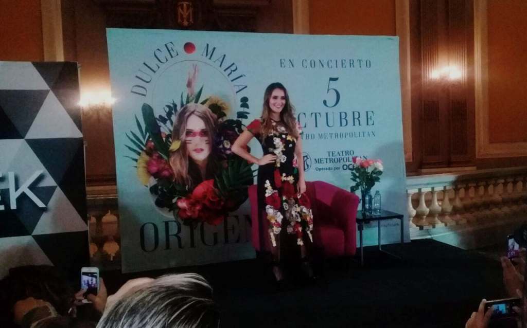 Dulce María se presentará en el Teatro Metropólitan el 5 de octubre. (Libertad Ampudia)