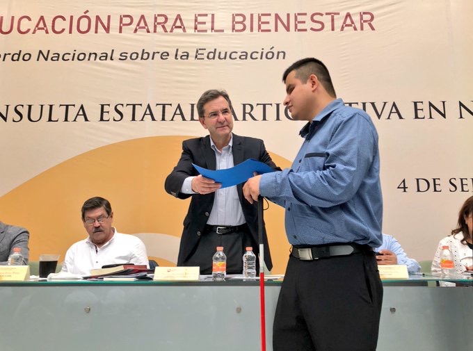 Esteban Moctezuma participó en el cuarto foro de consulta estatal participativa en NL (José Antonio Belmont)