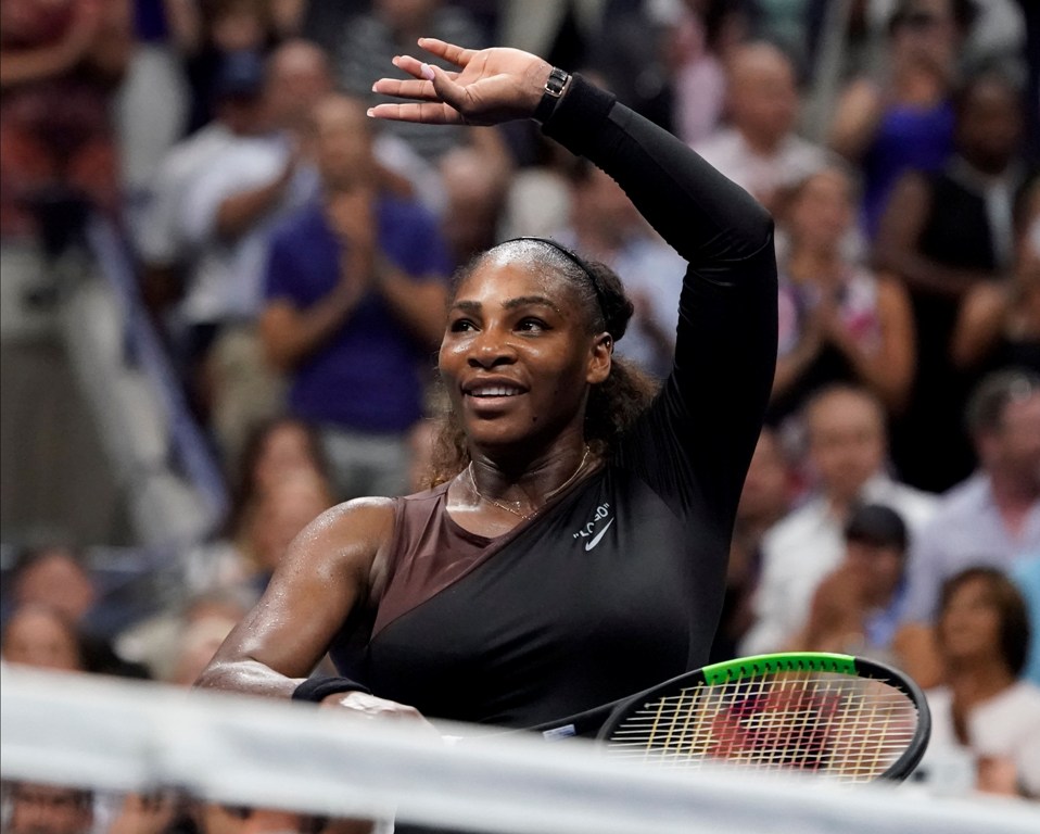 La tenista Serena Williams  en festejo