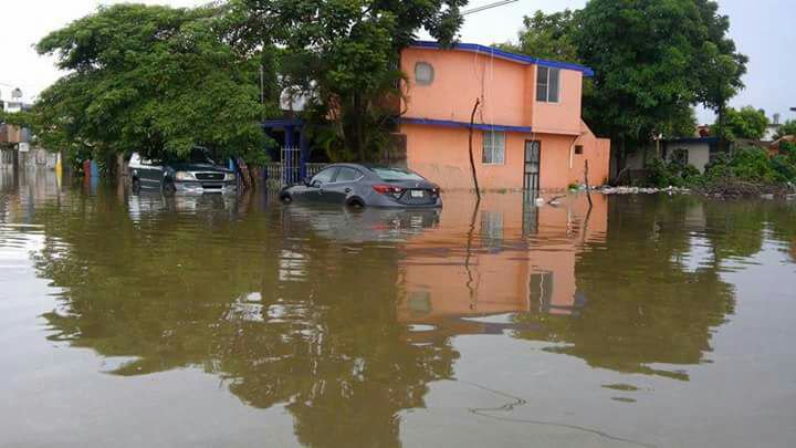 Calles inundadas.