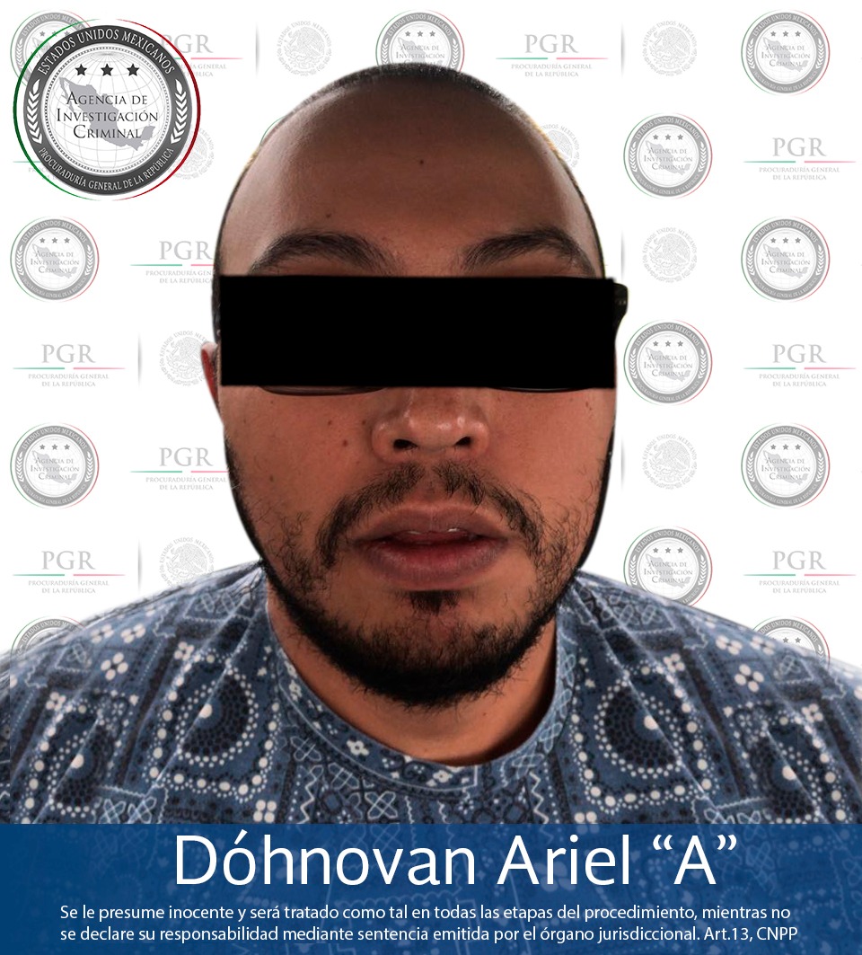 Dónhovan Ariel Aguayo Romero fue capturado por agentes de la AIC. (Especial)