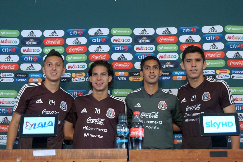 Jugadores del Tri en conferencia de prensa (Imago7)