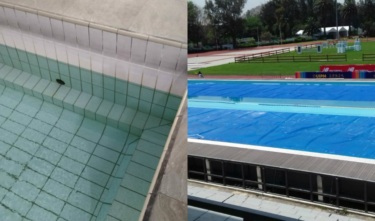 Le ‘roban’ agua a nadadores de la Magdalena Mixhuca para Mundial de Pentatlón (Óscar Ávila)