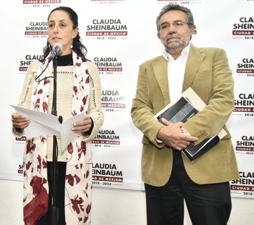 Claudia Sheinbaum y el próximo director general del Sistema de Aguas de la Ciudad de México. (@Claudiashein)