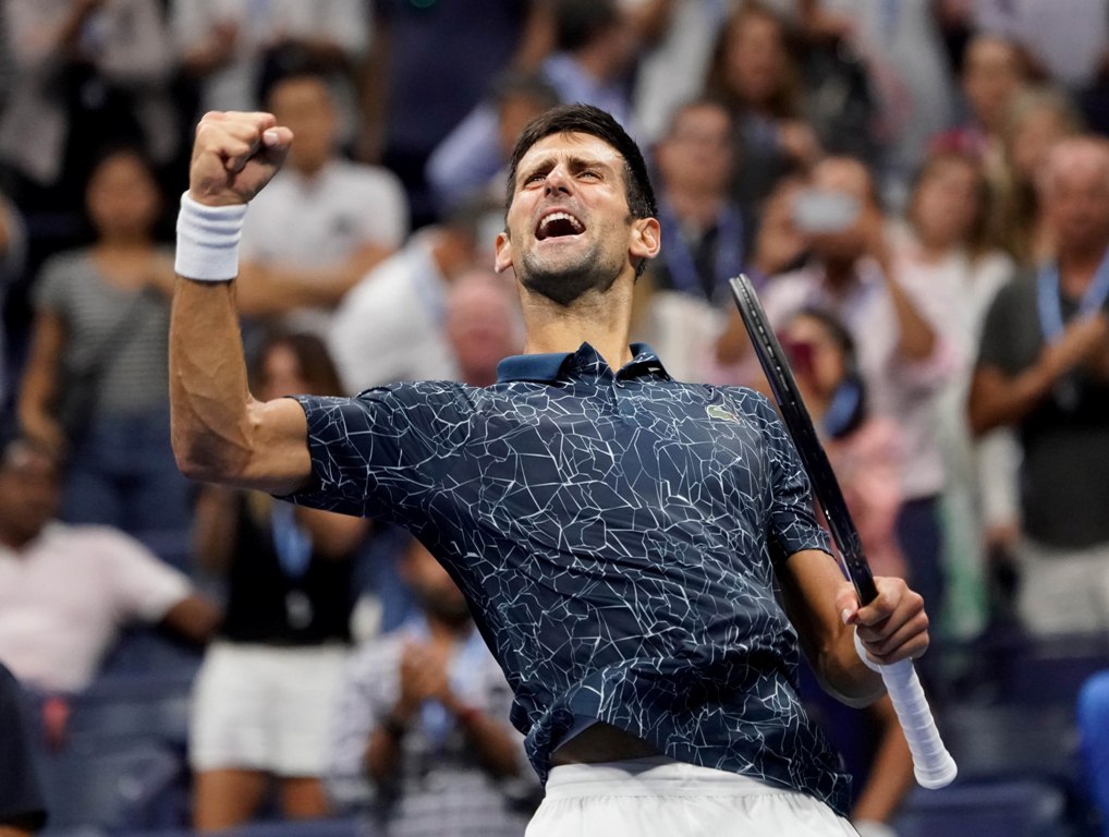 El tenista Novak  Djokovic en festejo (Reuters)