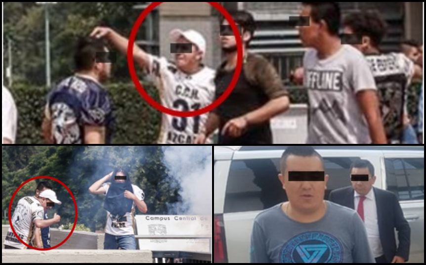 Erik 'N' fue identificado como uno de los agresores a estudiantes en CU gracias a videos en redes sociales. (Especial)