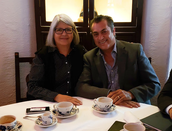 Jaime Rodríguez, gobernador de Nuevo León y Graciela Márquez Colín, quien ocupará la Secretaría de Economía federal en el gobierno de AMLO. (Especial)