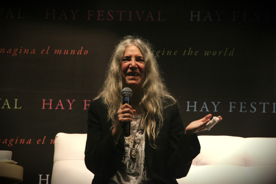 Patti Smith durante la conferencia de prensa en Hay Festival. (Foto: Ángel Soto/MILENIO)