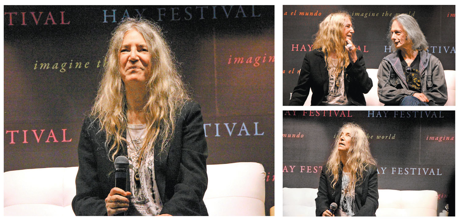 Patti Smith en el Hay Festival. (Fotos: Ángel Soto)