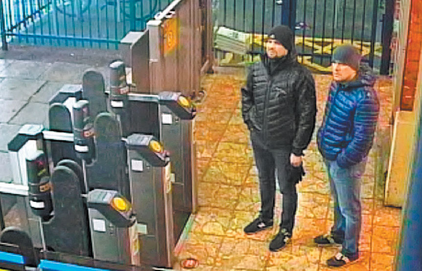 Alexander Petrov y Ruslan Boshirov son señalados por envenenar a Serguéi Skripal y a su hija en marzo. (Reuters)