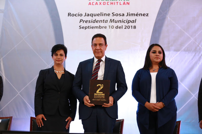 La alcaldesa Rocío Jaqueline Sosa Jiménez agradeció al gobernador Omar Fayad por las gestiones. (Cortesía)