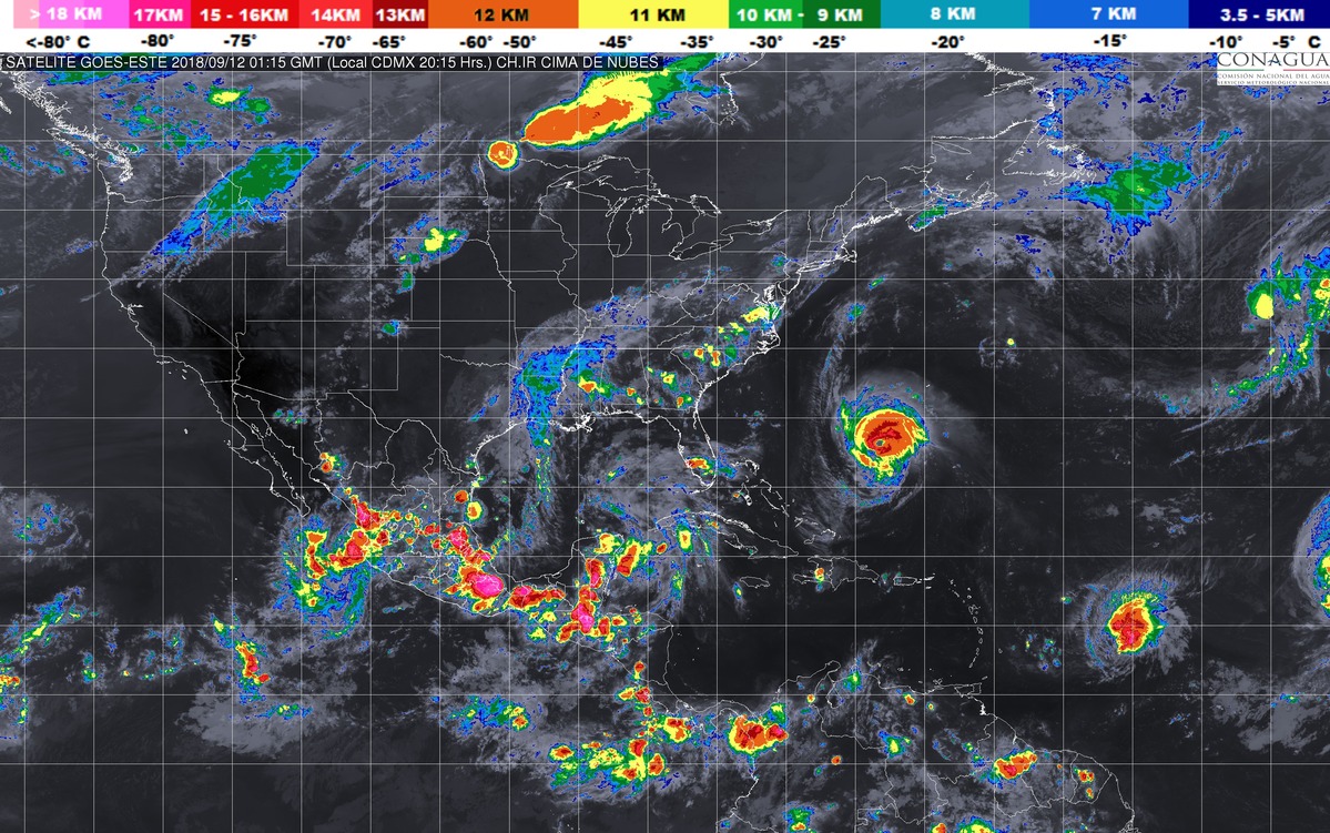 Imágenes de satélite de la Conagua.