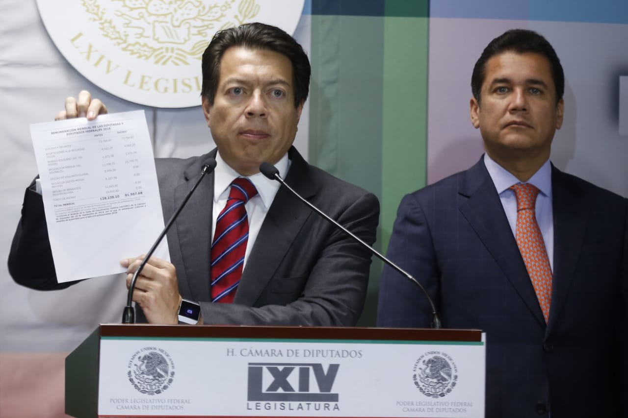 Mario Delgado, diputado de Morena, durante la presentación de ajustes al presupuesto de la Cámara de Diputados (Araceli López)