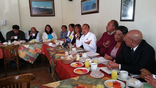 Rueda de prensa. (Alondra Ávila)