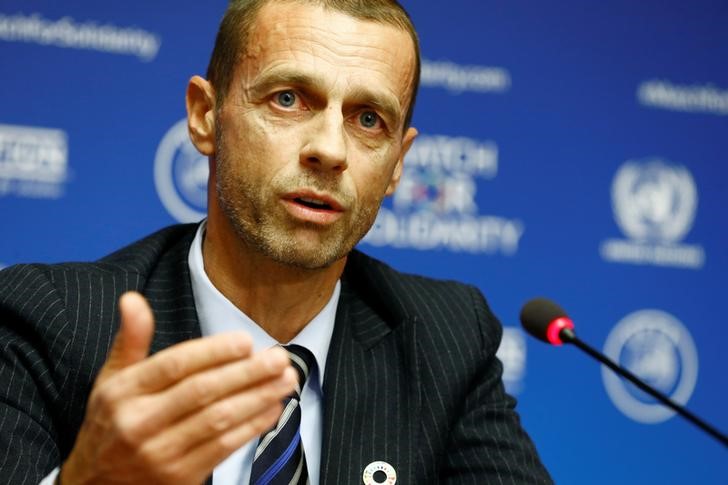El presidente de la Unión de Asociaciones Europeas de Fútbol (UEFA), Aleksander Ceferin (Reuters)