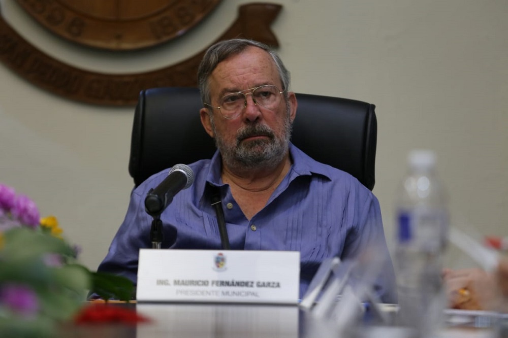 El alcalde de San Pedro, Mauricio Fernández. (Roberto Alanís)