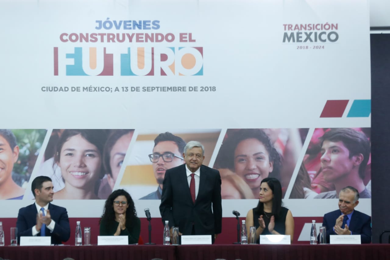 Andrés Manuel Lopez Obrador en la presentación del programa "Jóvenes construyendo el futuros" (Araceli López)