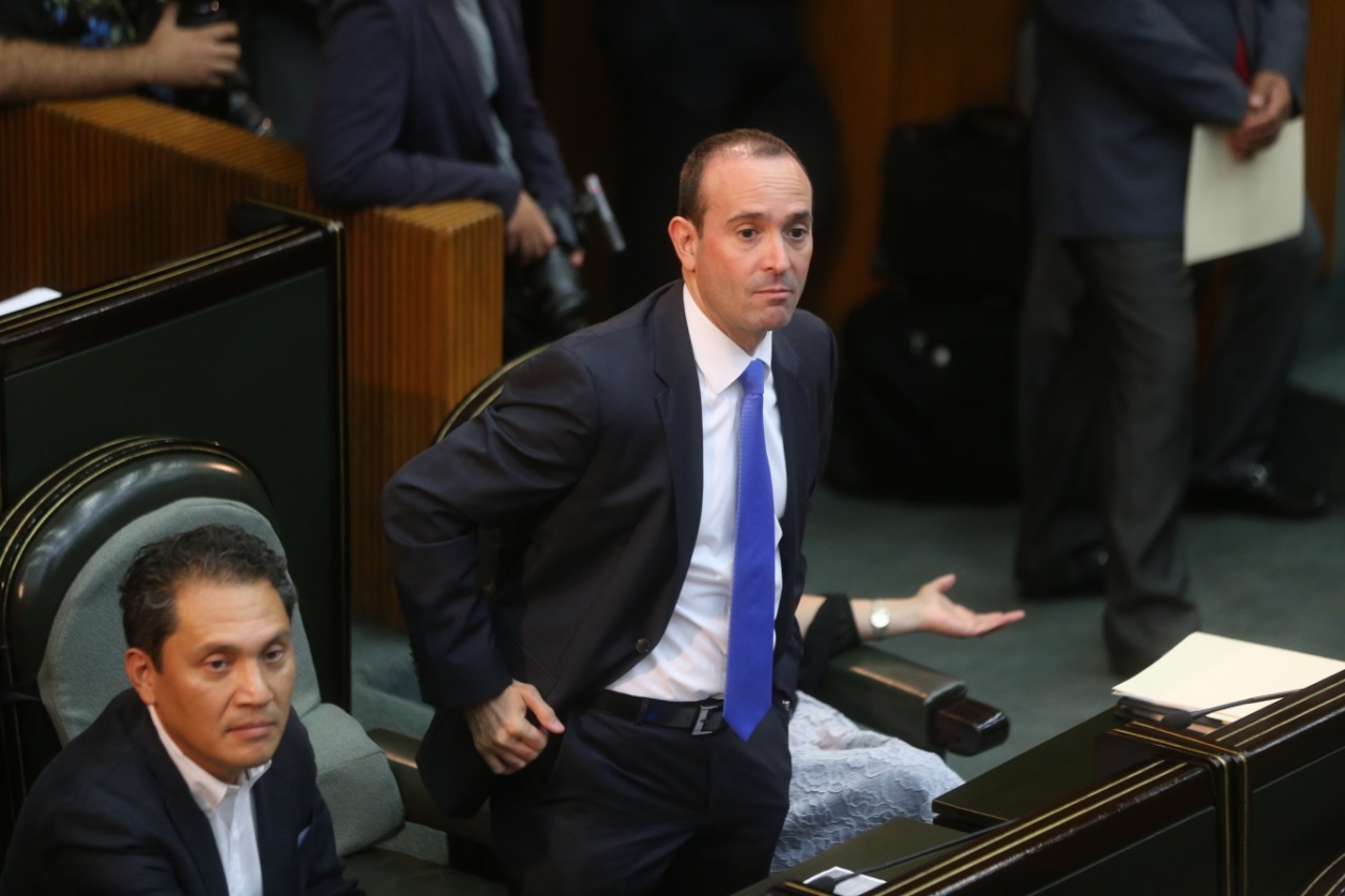 El coordinador de los diputados del PAN en el Congreso del Estado, Carlos de la Fuente. (Leonel Rocha)