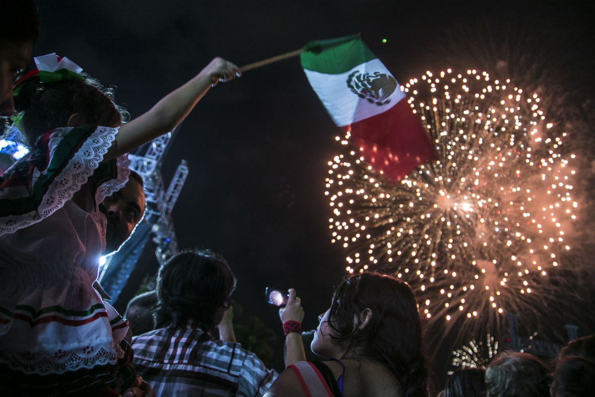 Una escena del festejo del grito de independencia. (Cuartoscuro)