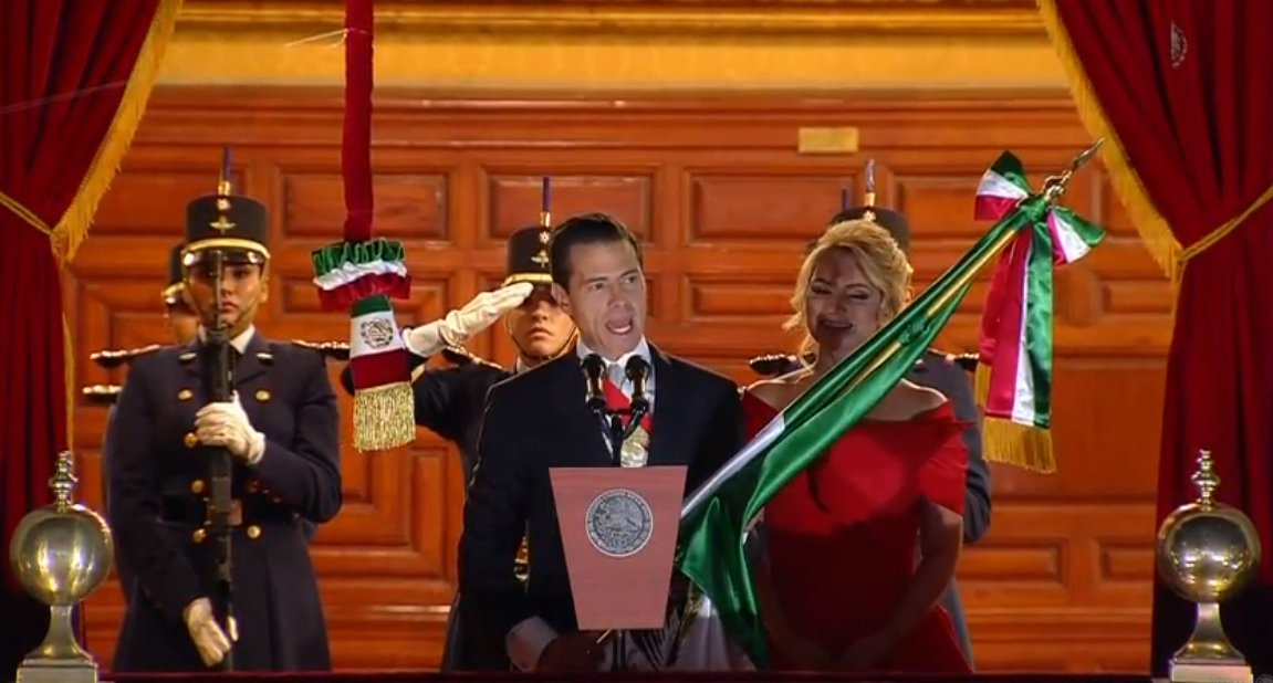 Enrique Peña Nieto da el último grito de independencia de su administración.