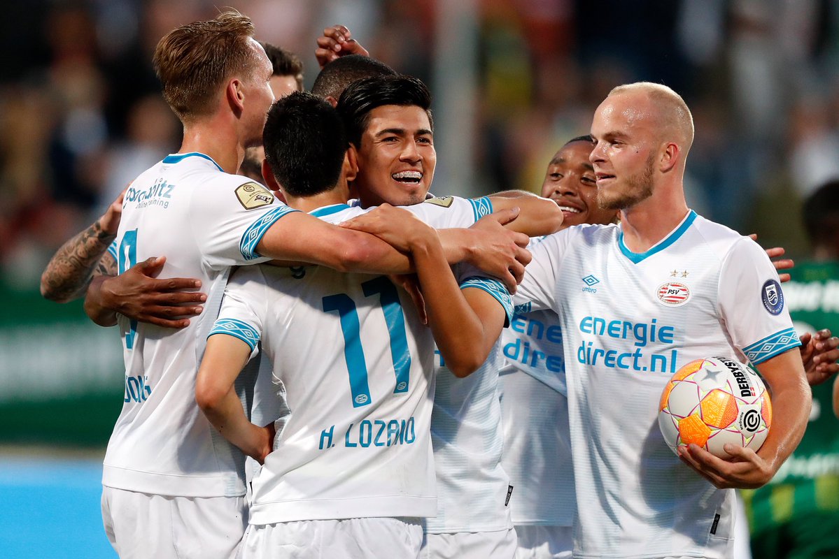 'Guti' debutó con gol en la victoria del PSV (Twitter @psveindhoven)