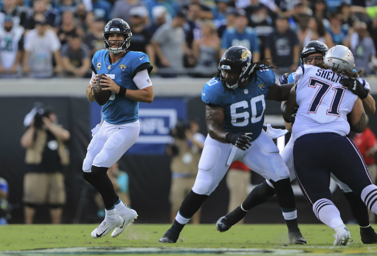 Bortles tuvo una gran actuación en la victoria de Jacksonville sobre Nueva Inglaterra (AFP)