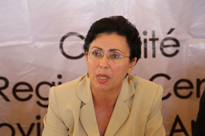 Guadalupe Orona Urías,  dirigente estatal de Antorcha Campesina. (Jorge Sánchez)