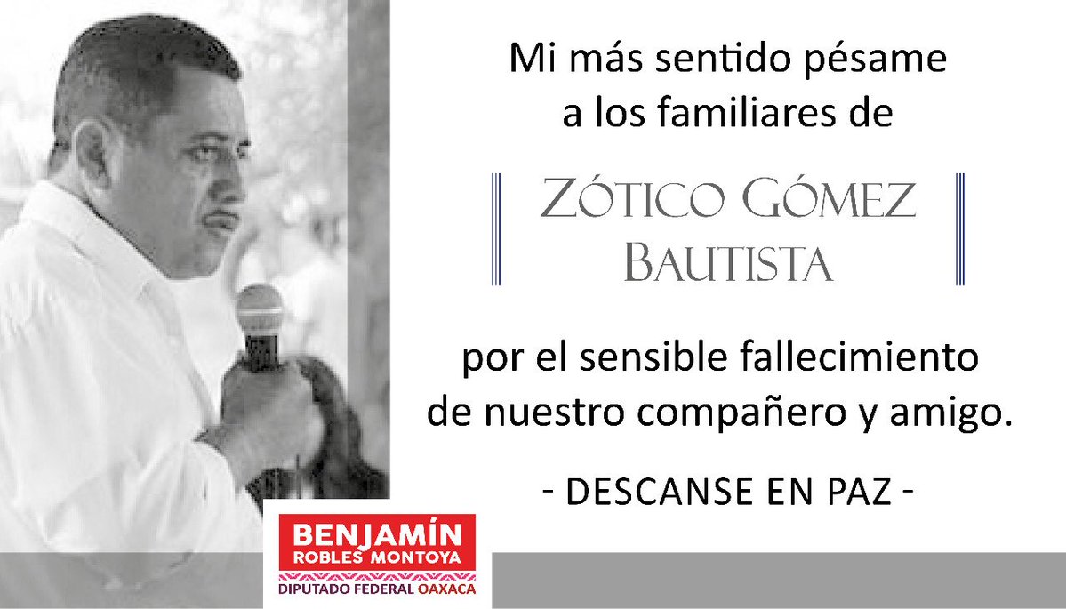 El alcalde electo falleció en un accidente automovilístico. (Tomada de @BenjaminRoblesM)