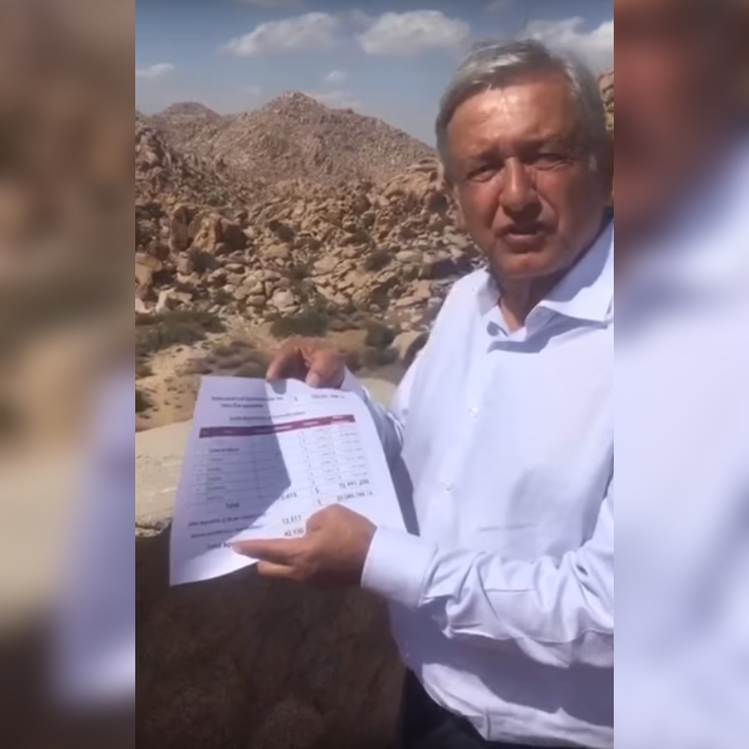 Andrés Manuel López Obrador anunció que se reunió la meta del fideicomiso para damnificados de sismo. (Especial)