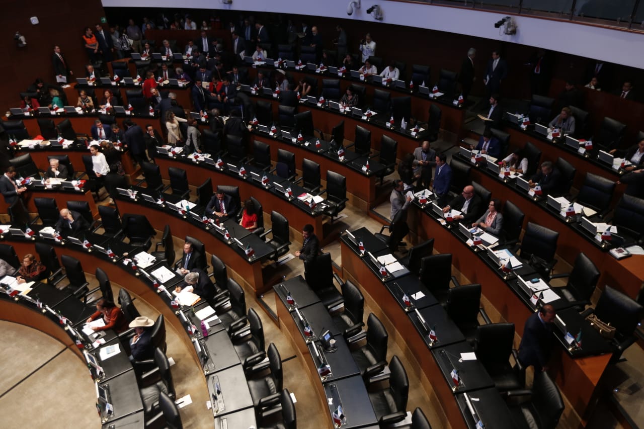 Los senadores del PRI y del PAN abandonaron la sesión en rechazo a la "Ley mordaza"/Araceli López.