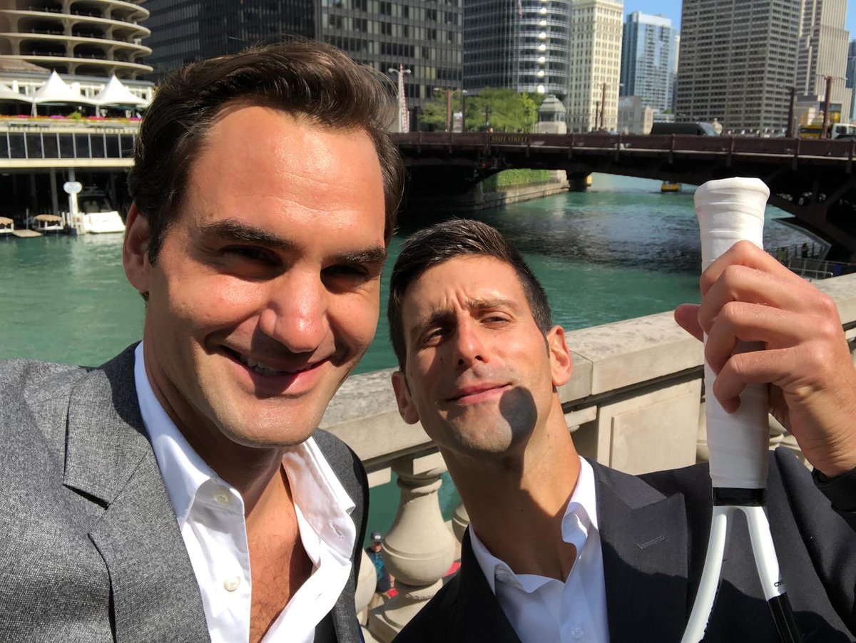 Roger Federer y Novak Djokovic harán equipo en la Laver Cup (Twitter @rogerfederer)