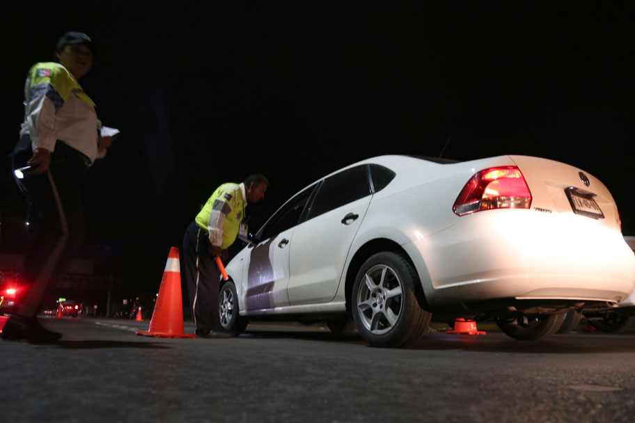 De las 66 pruebas aplicadas en el operativo, 17 fueron por aliento alcohólico. (Martín Piña)