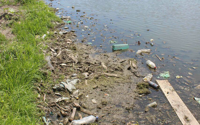 Basura en Laguna del Carpintero.