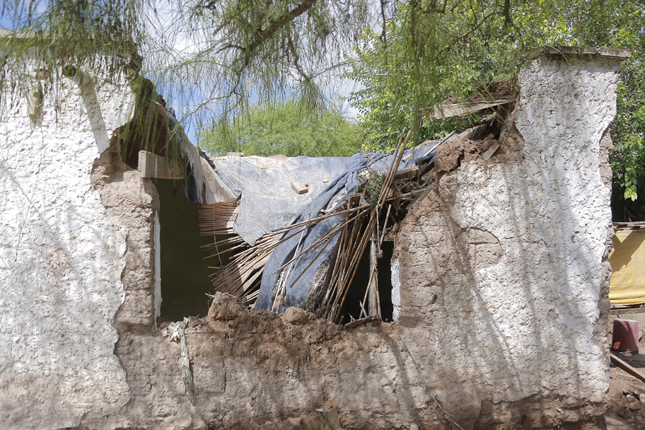 Las casas más afectadas son de la zona rural. (Saúl González)