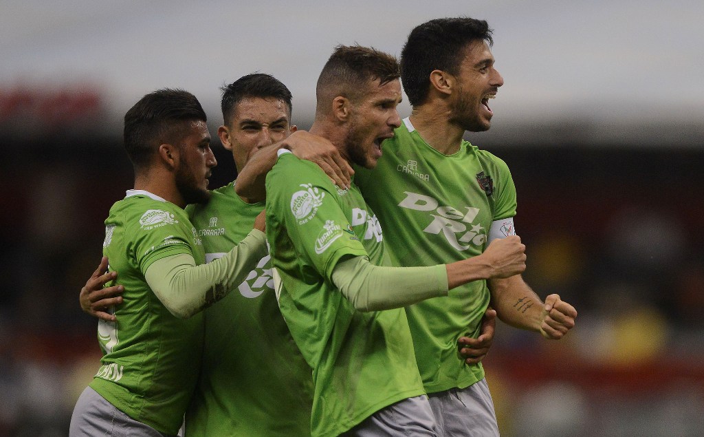 Jugadores de Juárez en festejo de gol (Imago7)