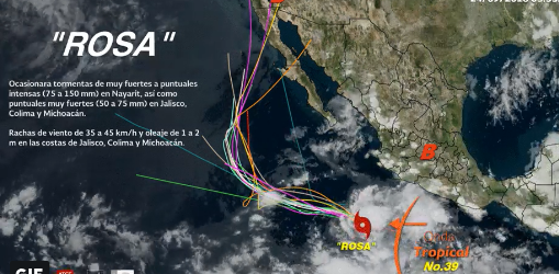 La tormenta se formó al sureste de Manzanillo.