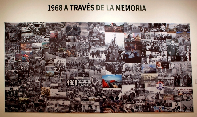 La muestra “1968 a través de la memoria” incluye afiches, volantes, carteles y fotografías cuyos autores no están identificados. (ANdrés Lobato)