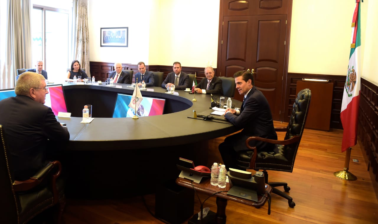 Peña se reunió con el presidente del Comité Olímpico Interancional/Especial.